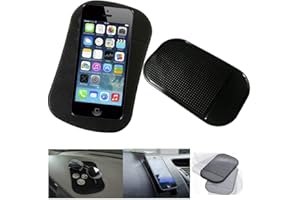 TECH MD Tech-MD Anti Slip Car Dash Mat Interior PU Magic Car Pad Dashboard Holder Universal Car Accessories for Cell Phone Sticky (Black Standard)