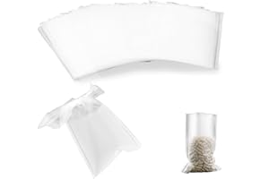 TXXATX PVA Beutel Angeln 50x100 mm Futterkorb Angeln 50 Stück PVA Beutelen Karpfenangeln Schnell Auflösende Köder Beutel Wasserlösliche Baits Bag für Karpfenangeln Anfüttern Aufbewahrung von Boilies