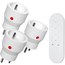KYG Lot De 5 Prises Télécommandées Programmables - Contrôle WiFi, Fonction ON/OFF Groupé