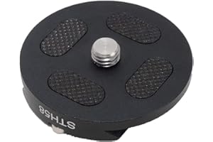 iShoot Treppiede testa convertitore adattatore a sgancio rapido per testa cantilever fluida sfera, teste treppiedi con fondo circolare e 3/8 fori vite, fondo è Arca-Swiss Fit piastra a sgancio rapido