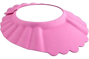 ISO TRADE Bonnet de douche pour enfant - Réglable - 13-15 cm - Protection des oreilles et des yeux - Universel 1835 - Couleur : rose/rose
