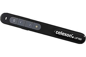 celexon Laser-Pointer Professional LP150 - bis 200m - nur 21,7g - Präsentations-Fernbedienung - Laserklasse 2 - ideal für Unternehmen und Schule