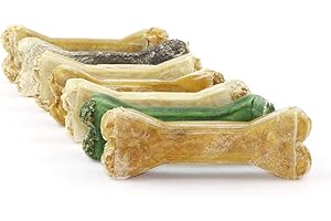 Huesos masticables DOGBOSS Ingredientes 100% Naturales, Diferentes tamaños y sabores (Pack de Prueba con 7 Huesos, 12 cm)