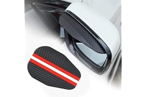 LICHUANUK Lusterko wsteczne osłona deszczu, 2 sztuk Uniwersalny Auto Lusterko Wsteczne Deszcz Brwi, Włókno Węglowe Lusterko Wsteczne Osłona Osłona Osłona Lusterko Boczne Protector dla Samochodów, SUV, Ciężarówka