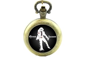 Products Just4U Gift Boxed Michael Jackson Quartz Pocket/Necklace Watch - Free Spare Battery