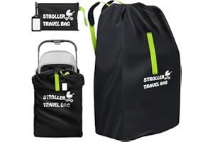 AYIXIWARZ Borsa per passeggino, borsa da viaggio XL per passeggino, borsa portatile per aeroplano, borsa impermeabile per cancello, copertura per carrozzina con tracolla per passeggino per bambini, bambini