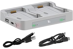 LYONGTECH Caricabatterie bidirezionale da 65 W con carica di archiviazione per drone DJI Flip Drone, doppio hub di ricarica, ricarica 2 batterie accessori