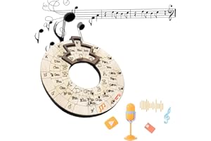 HEYZEIBO Wooden Melody Tool, Circle Wooden Wheel and Musical Educational Tool, Round Music Melody Tools, Practice Aids Musicians Practice Aids, Expand Your Playing Ability