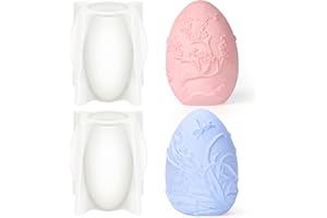 PINYENR Silikonform Ostern,2pcs Silikonformen Gießformen Ostern Silikonform Ei Gießform Ostern Silikonform Eier Gießform Ei Gießformen Silikon Ostern Silikonform Kerzen