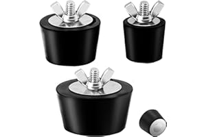 HINGTAI 3 Pcs Swimming Pool Winterizing Plugs Skimmer Plug for Above Ground Pool, Rubber Pool Plugs with Stainless Steel Screw Bolts, Pool Return Line Pool Plugs for Inground Pool (1 Inch, 1.5 Inch, 2 Inch)