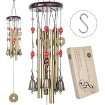 Carillon à Vent Extérieur - 58 Cm, 12 Tubes En Aluminium, Design Spirale - Pour Jardin, Balcon Ou Intérieur