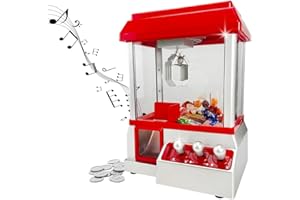 BARGAINS-GALORE Candy Grabber Machine - For Parties, Retro Fun Arcade Claw Crane Game Dispenser Grab Gadget Prize | For Treats, Chocolate, Sweets, Small | 24 Coins, Novelty Gift For Xmas Party