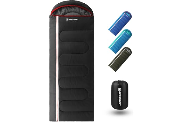 Bessport Sac de Couchage 3-4 Saisons Imperméable Chaud pour Adultes,Léger et Compact, Convient pour Le Camping, la randonnée, la randonnée