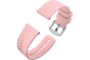 Anbeer Cinturini per Orologi in Silicone per Uomo Donna, Cinturini di Ricambio in Gomma a Sgancio Rapido, Larghezza 16mm 18mm 20mm 22mm 24mm