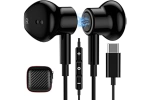 TITACUTE Słuchawki USB C do Samsung Galaxy A53 A33 S22 Ultra S23 S21 S20 fe, słuchawki USB C, złącze magnetyczne, USB C, zestaw słuchawkowy z kablem słuchawki z mikrofonem do Xiaomi 12 Pro, OnePlus Nord 2 9