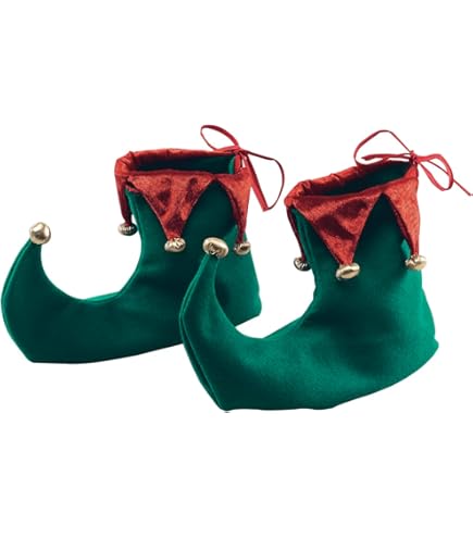 Chapeau Lutin De Noël Adulte - Rouge Et Vert Avec Oreilles Et Pompon - Déguisement Drôle Fête Noël - 3