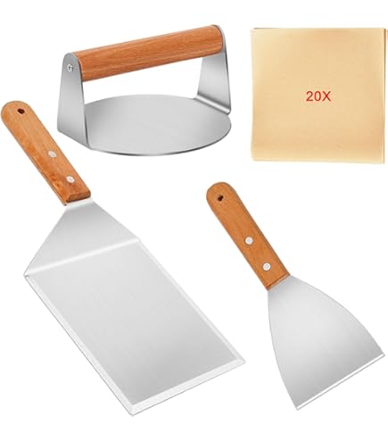 Premium Plancha-Spatel Edelstahl | für alle heißen Platten geeignet