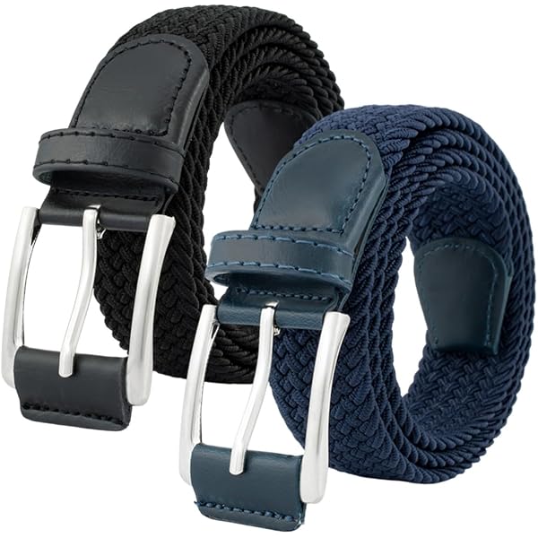 Ceinture Tressée élastique Pour Homme - Boucle En Alliage, Extensible, Sans Trous - Style Décontracté Unisexe - Pour Jeans, Pantalons, Costume