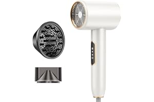 BAMBOO QUEEN Haartrockner Ionen, Schnell Trocknen Föhn, Fön 3 Temperatur 2 Luftstrom Stufen, 2400W Haarföhn, Reisefön, Hair Dryer Inkl Düse und Diffusor (Schonendes Styling & Gleichmäßige Wärmeverteilung)