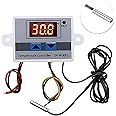 Hexonix XH-W3001 Digital Display Temperature Controller 220V 10A | LED Temperature Controller with Thermostat Control Switch Probe - White