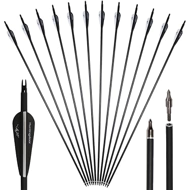 Frecce in carbonio puro Bullone da 7,5/15 pollici con piuma da 2 '' Caccia all'aperto Tiro al bersaglio Pratica Arco Freccia 6/12/24 pezzi 18 Frecce in carbonio puro Bullone da 7,5/15 pollici con piuma da 2 '' Caccia all'aperto Tiro al bersaglio Pratica Arco Freccia 6/12/24 pezzi 18