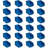 Tayg Pack of 24 Stackable Plastic Bins No. 51 &ndash; Screw Organizer, Drawers, Storage Box, Rectangular Plastic Bins (17 x 10 x 8