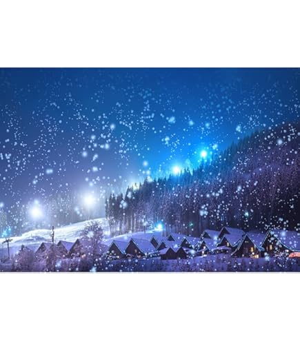 Toile De Fond Photo Paysage Neige Montagne - 2,5x1,8m - Vinyle Haute Résolution - Pour Studio, Fêtes, Noël