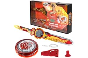 INFINITY NADO peonzas Split Series Metal Juguete, Battle Tops Lanzador peonza Juguete, Nado Spinning Tops niños de 5 6 7 8 9 10 11 12 años, Flaming Pack Blazing War Bear