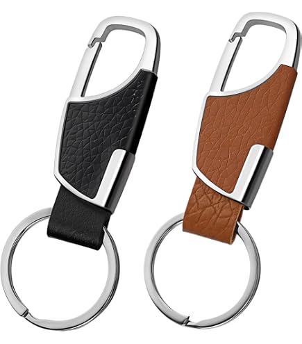 JNNJ 2 Portachiavi In Ottone Massiccio, Forme D E Goccia, Per Auto E Casa, Set Regalo Uomo E Donna