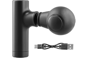 ASONINE Pistola de masaje, pistola de masaje de tejido profundo, masajeador con 3 velocidades, dispositivo de masaje ajustable, 1 cabezal de masaje, pistola de masaje para hombros, cuerpo, espalda, relajación