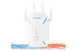Ripetitore WiFi Potente per Casa, COTDLNK 1200Mbps 2025 Amplificatore WiFi Extender 5GHz e 2.4GHz Dual Band, Configurazione Facile, Spina UE