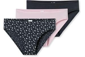 Schiesser Krótkie Dziewczynki Schiesser Mädchen 3 Pack Unterwäsche Slips - 95/5 Organic Bio Baumwolle - Größe 140 Bis 176