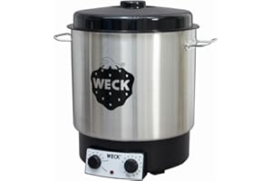 WECK Stérilisateur électrique WAT 25 (stérilisateur / cuiseur à vapeur en acier inoxydable, distributeur d'eau chaude, cuiseur à vin chaud, capacité de 30 litres, 230 V, 1800 W) 6833