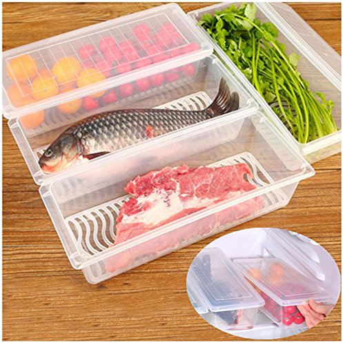 TOPmountain praktische Kühlschrank Lebensmittel Aufbewahrungsboxen Sealed Frisches Obst Gemüse Meeresfrüchte Halten Crisper Küchenwerkzeuge Geschirr