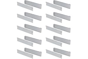 Emuca - Ferrures pour tiroir 118x500mm, Kit de tiroir (2 côtés latéraux, coulisses avec chute et crochets avants), gris métallisé, Lot de 10
