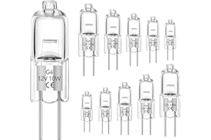 AHEVO 10W G4 Halogen Light Bulb Warm White 2700K,12V,Pack of 10