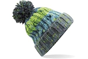 ASVP Shop Corkscrew Cable Knitted Bobble Hat Plain Boys Girls Beanie Warm Winter Pom Wooly Cap