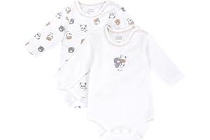 Chicco, Body para Recién Nacido de Manga Larga Fabricado en Algodón Suave, con Abertura en el Hombro y Botones, Ropa Bebé Niño y Niña 0-24 Meses, Ideas de Regalo para el Nacimiento, Designed in Italy