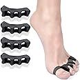 T Tersely Toe Separators, 2 Pairs Soft Gel Toe Spacers to Correct Bunions and Restore Toes to Their Original Shape,Bunion Corrector Toe Spacer Toe Straightener Toe Stretcher Big Toe Correctors (Black