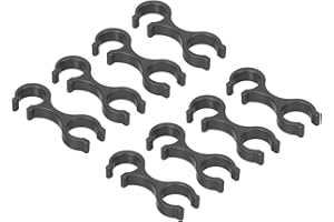 PATIKIL Klipsy do kijków trekkingowych, 8 szt., akcesoria do kijków trekkingowych, podwójne złącze klamry do wędrówek na świeżym powietrzu, na kemping