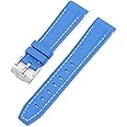 Stanchev Omega x Swatch MoonSwatch/Rolex Watch Strap 20mm Soft Silicone Omega X Swatch Moonswatch Speedmaster Replacement Band Curved Moonswatch Swatch Strap Without Gaps Suitable