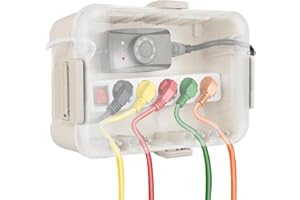 RESTMO Scatola di sicurezza impermeabile extra grande, IP54, per esterni, con coperchio trasparente, resistente alle intemperie, scatola elettrica protettiva, 32 x 22 x 13 cm, mandorla trasparente