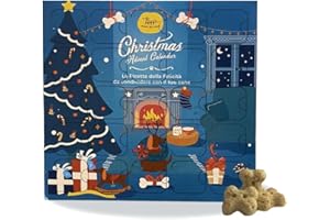 Calendario dell’Avvento: Biscotti per Cani Naturali gusto mela, cocco e mandorle | Snack Cane gustoso, sano e Natalizio | Scopri la magia del Natale con il tuo Cane | 24 pezzi - 70 gr | Hygge Dog