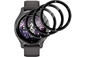 Beukei Screen Protector for Garmin Venu 2s, 3 Pack Screen Protector Tempered Glass, Ultrasonic Fingerprint Support, Anti-Shatter, Scratch Resistant, NO-Bubble, 9H Hardness,Protective Film