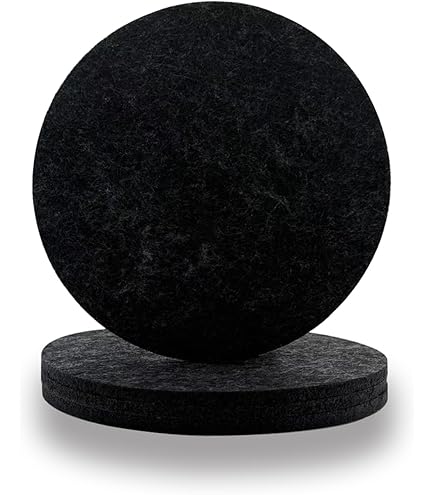 Sidorenko Vilt onderzetters rond voor vazen - Set van 6-15cm / 20 cm / 25cm - Design glazen onderzetter in grijs voor dranken, bekers, bar, glas - Premium tafelonderzetter vilt