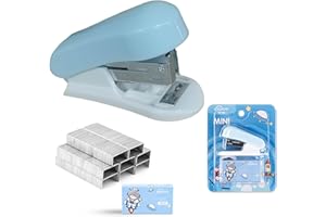 YGCQFH Mini Stapler and Staples Set with 400 Standard 26/6 Staples, Effortless Portable, 2-25 Sheet Capacity, Cute Kids Stapler Gift for Student, Office Home School Use