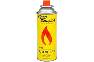 Alpen Camping Cartucho de Gas Isobutano Botella de Gas para Estufa de Camping 400ml EN417 (1)