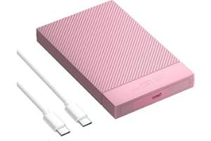 SAN ZANG MASTER Enclosure per disco rigido da 2,5 pollici - SANZANG USB 3.0 senza attrezzi, supporta UASP e Trim, per SSD SATA da 2,5" e HDD da 9,5 mm di altezza 7 mm, con cavo da tipo C a C, rosa