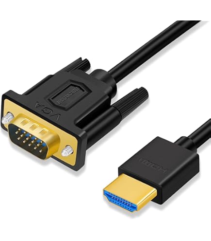 CO2 HDMI naar VGA D-SUB 2K/60Hz, Full HD 1080p, Plug & Play, verguld, eenrichtingsadapter, converter, compatibel met laptops, monitoren, projectoren, aluminium space grijs (2 m