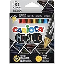 Carioca Metallic Marker Spitze Maxi – 6 Filzstifte Mit Metallic-Finish, 6 Mm Spitze
